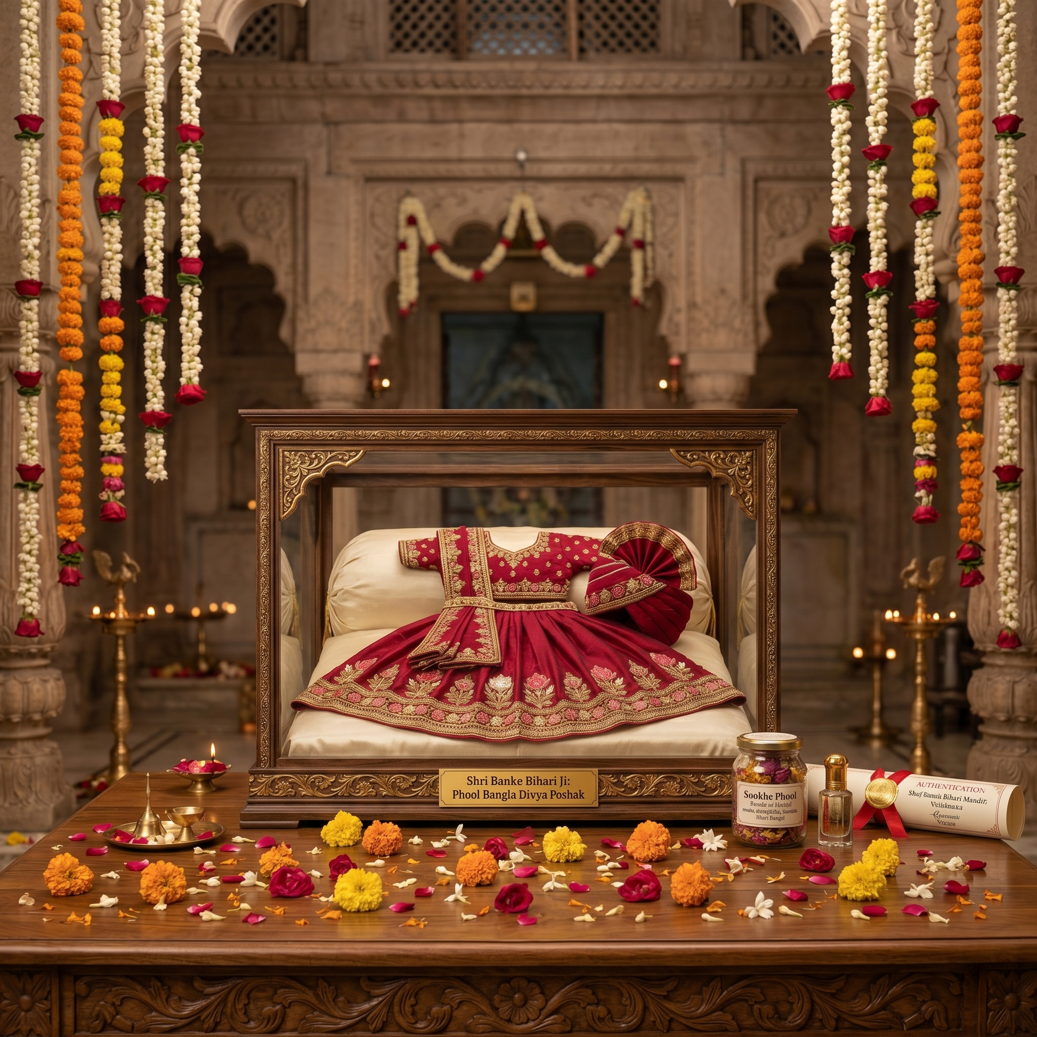 Shri Banke Bihari: Phool Bangla Divya Poshak