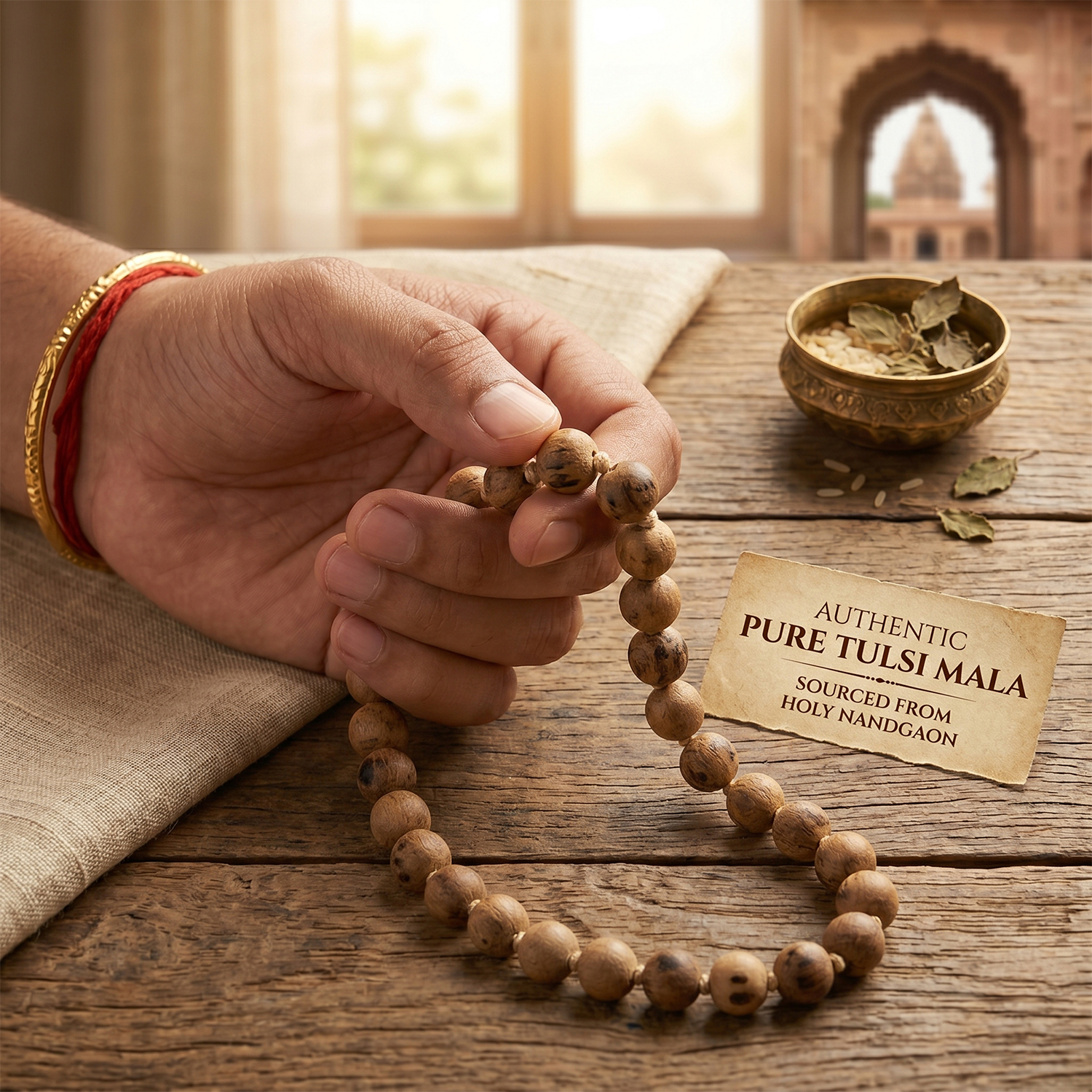 Nandgaon Pure Tulsi Japa Mala - Image 2